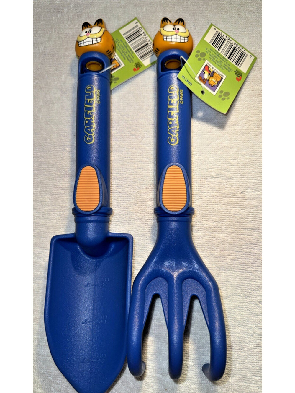 Garfield Gardening Tool Set Rake Shovel Blue Orange Kids Garden Hand Tools